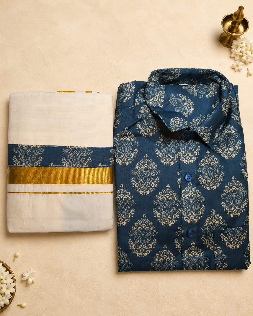 Kerala shirt and mundu set